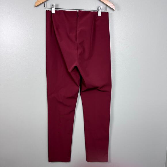 Theory Navalane Becker Stretch Twill Back Zip Skinny Leg Ankle Pant Red size 6 - Picture 4 of 10